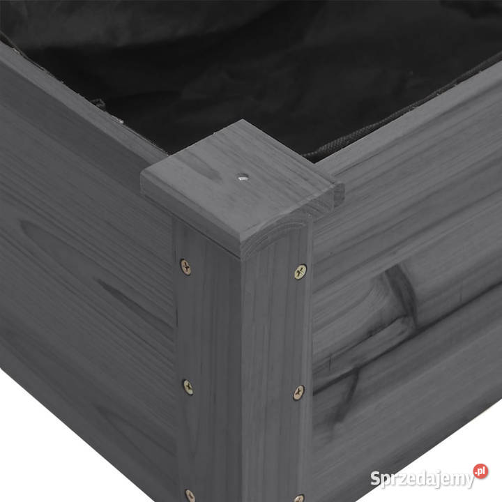 Donica na kółkach z wyściółką szara 71x37x80 mazowieckie