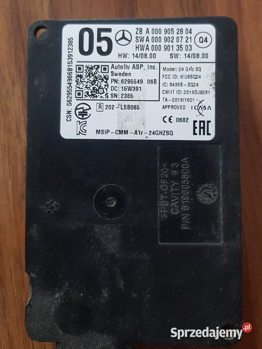 RADAR SENSOR DISTRONIC MERCEDES CKLASA W205 CLA Radom