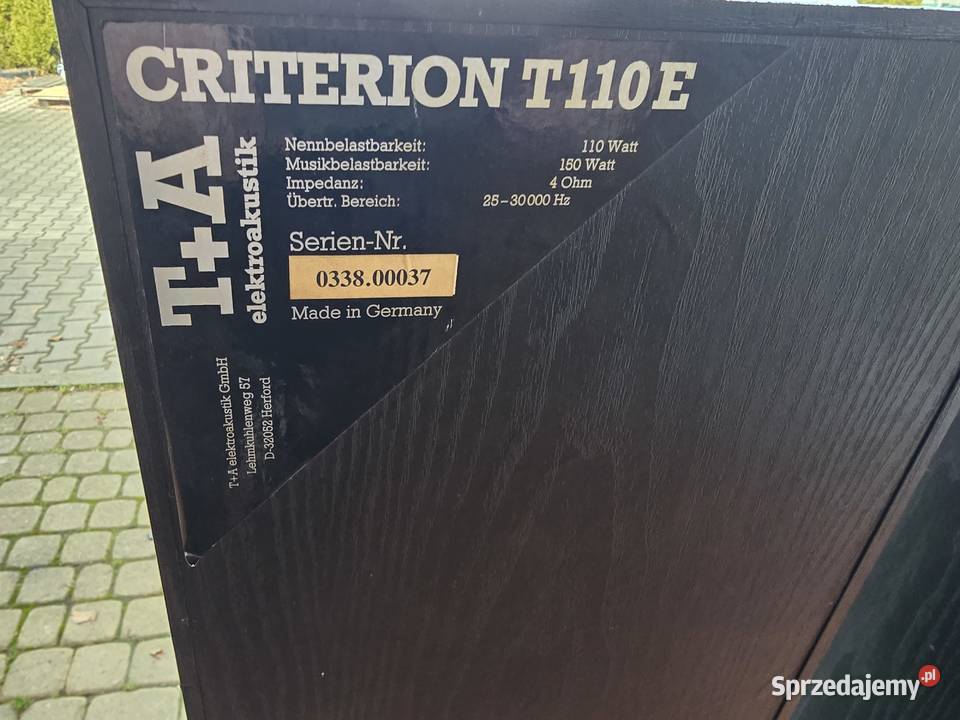 TA Criterion T110E duże kolumny śląskie