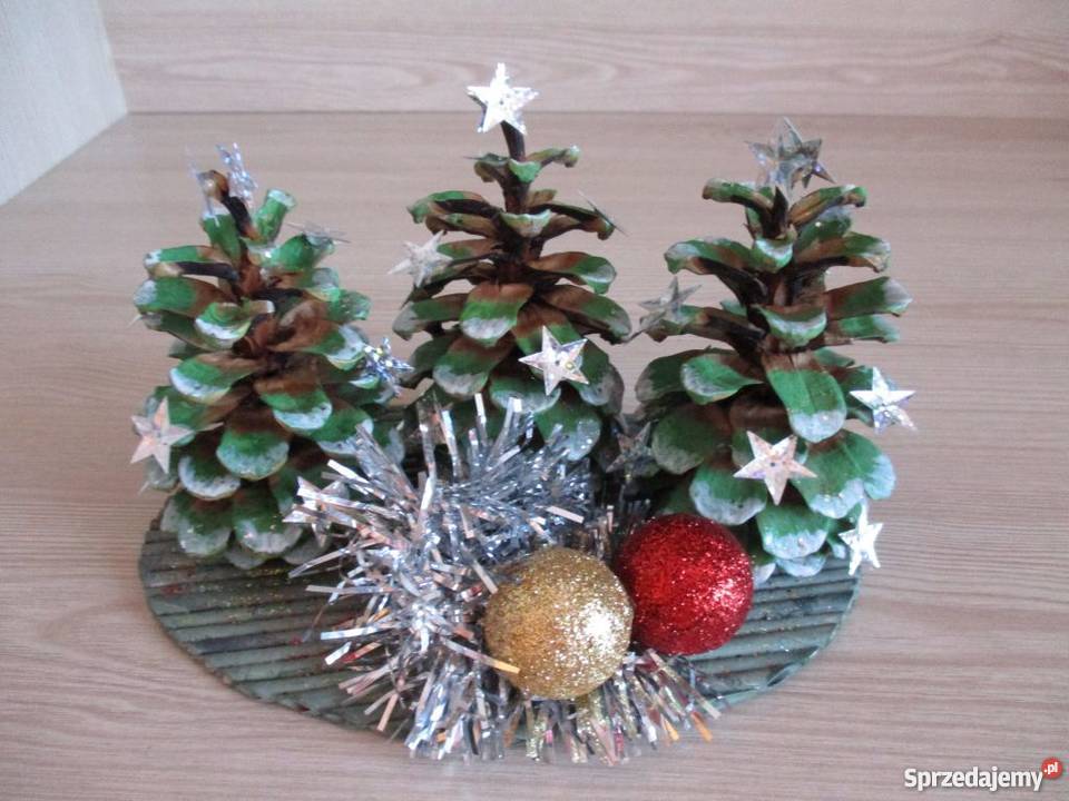 Choinka szyszka stroik świąteczny rękodzieło Wrocław