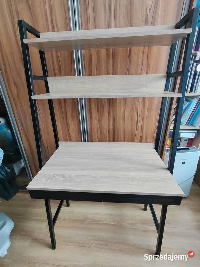 Regał biurko z półkami dąb sonoma stan idealny Warszawa
