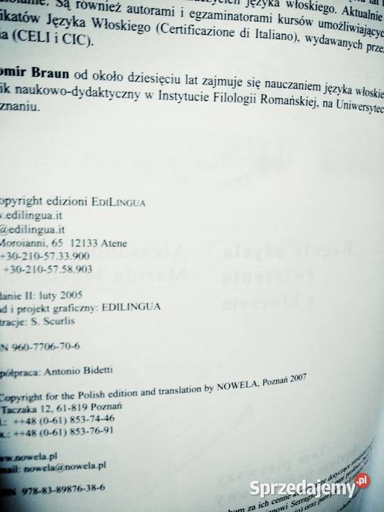 Gramatyka włoska wszystkich podręcznik outlet Warszawa