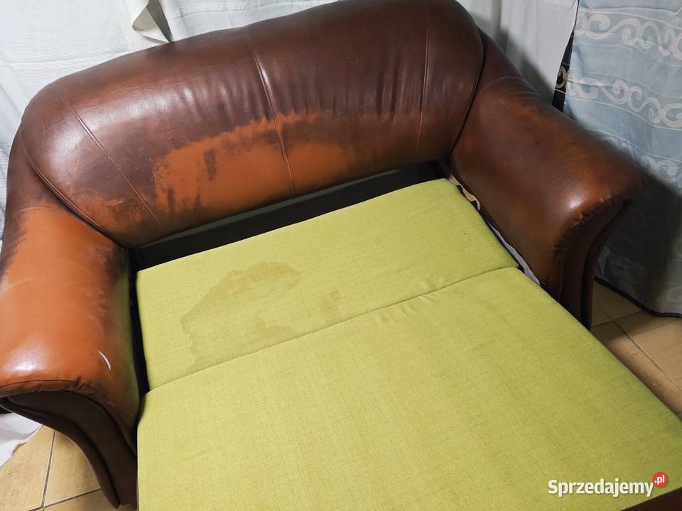 Sofa brązowa mała 150 rozkładana mazowieckie Grójec sprzedam