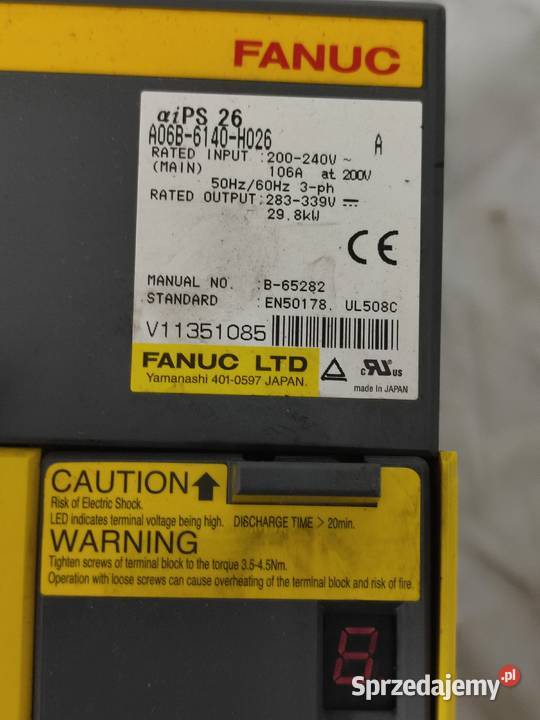 Moduł SERVO FANUC A06B6140H026 mazowieckie Piaseczno sprzedam