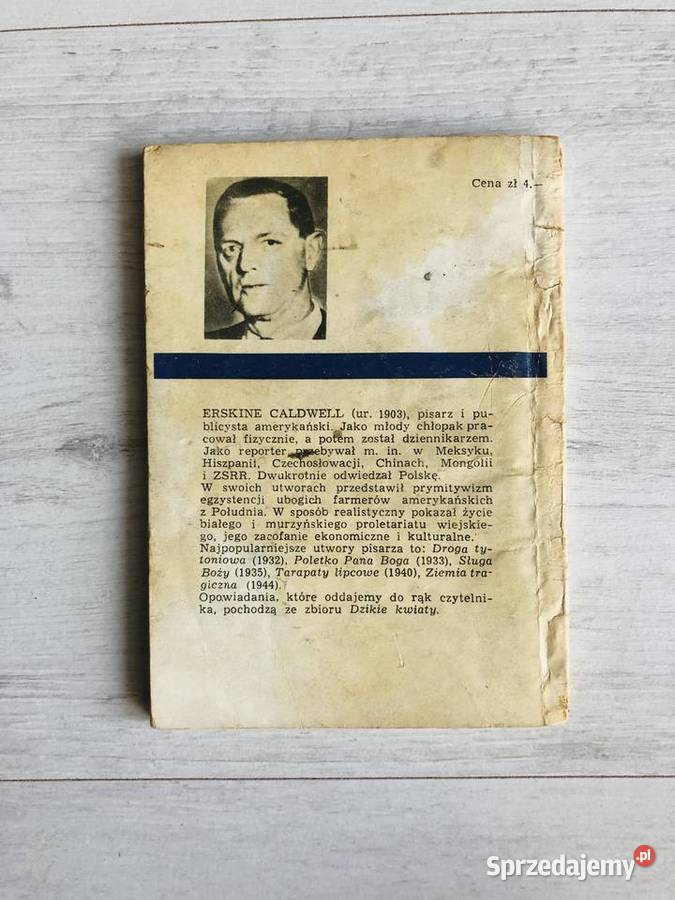 Książka Dzikie Kwiaty Erskine Caldwell miękka Proza i poezja Łódź
