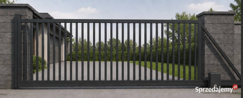 Brama przesuwna 4m palisada pionowa mazowieckie Mińsk Mazowiecki