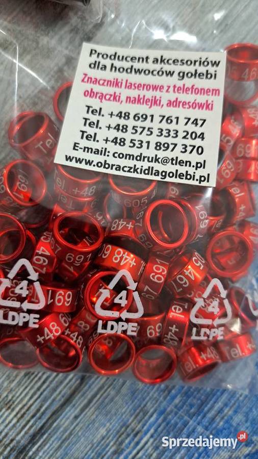 Naklejki na Tipesy Znaczniki Gołębie na obrączki Zawiercie