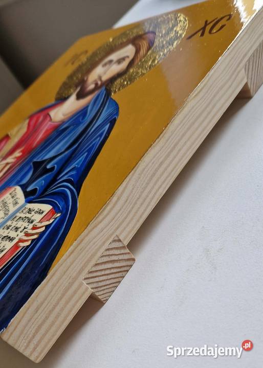 Ikona Jezus Pantokrator wykonana ręcznie na małopolskie