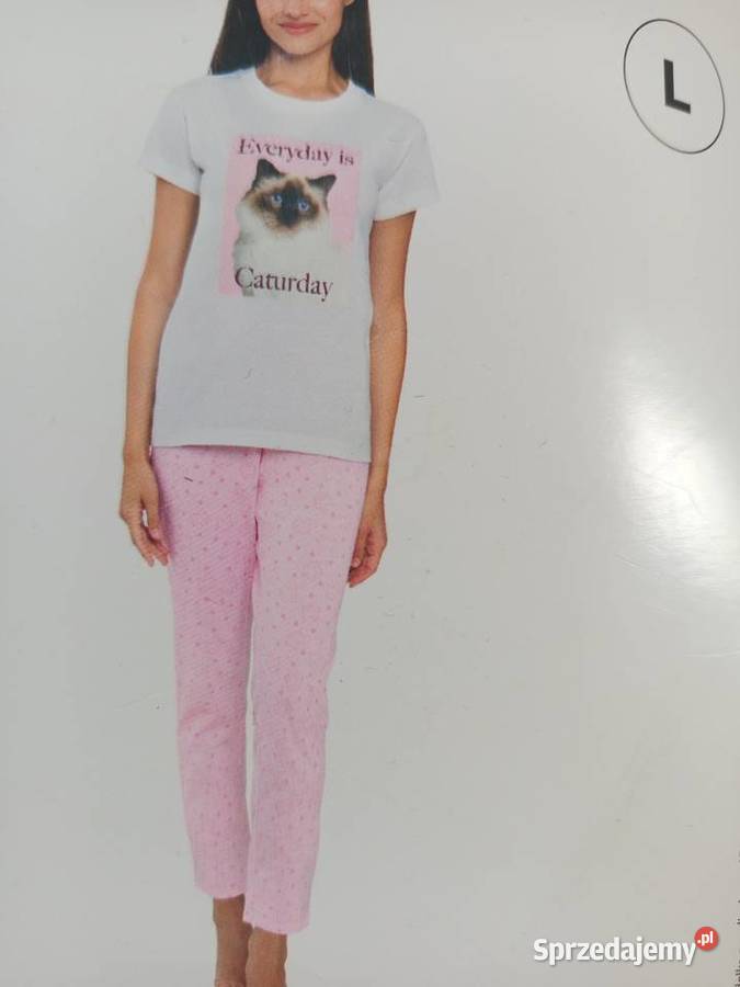 Nowa damska piżama dwuczęśćiowa różowy Dębica