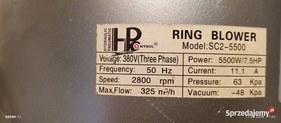 Turbina bocznokanałowa wentylator bocznokanałowy Wrocław