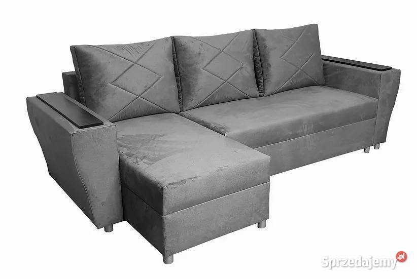 Welurowy uniwersalny narożnik Rodos z półką Narożniki Ostrów Wielkopolski