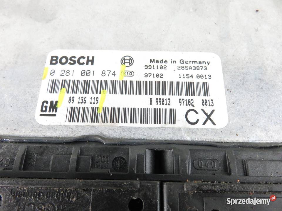 STEROWNIK OPEL VECTRA B 20 DTI 16V 0281001874 osobowe Komputery