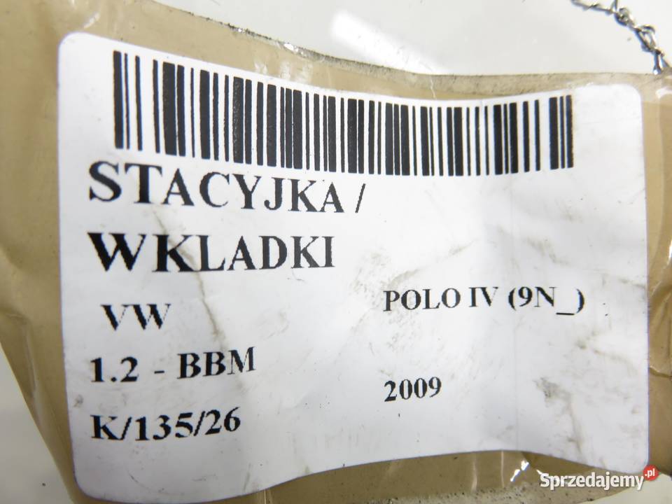STACYJKA WKŁADKI VW POLO IV 9N 4B0905851Q osobowe