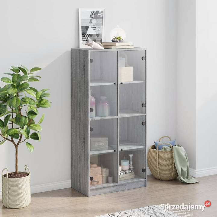 Szafka z drzwiczkami szary dąb sonoma 68x37x142 Warszawa sprzedam