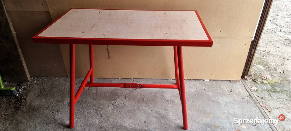 Stół Roboczy Składany Czerwony 1200x700x40 Poniatowa