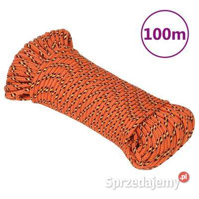 vidaXL Linka żeglarska pomarańczowa 3 mm 100 m Warszawa sprzedam