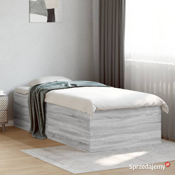 Rama łóżka szary dąb sonoma materiał Warszawa