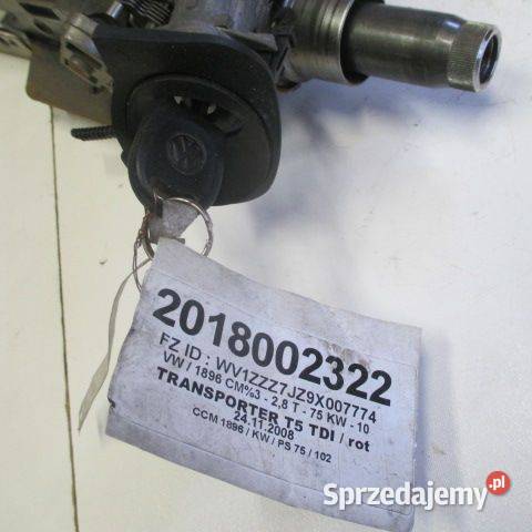 KOLUMNA KIEROWNICZA STACYJKA KLUCZYK VW T5 08R osobowe
