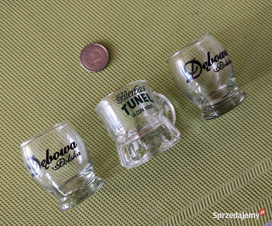 Kolekcjonerskie mini kieliszki szklane 3 Okazja Pruszków