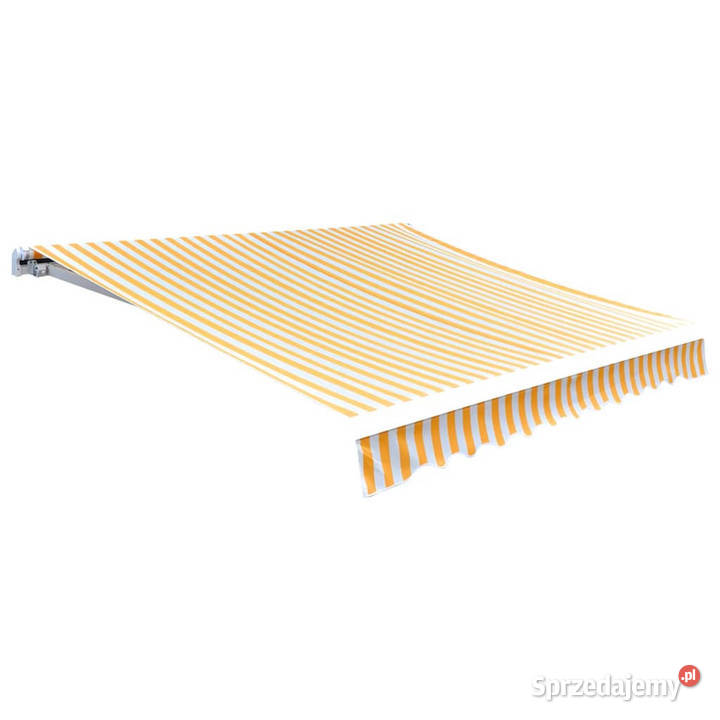 Tkanina do markizy pomarańczowobiała 500 x 300