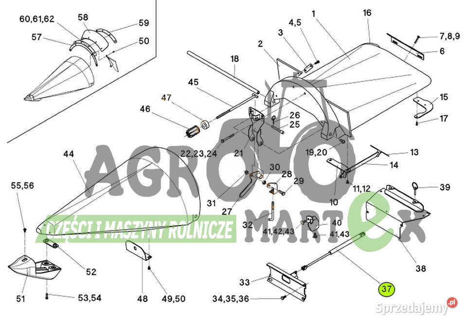 041308 SIŁOWNIK GAZOWY L650 800N GERINGHOFF Części zamienne Wichrów