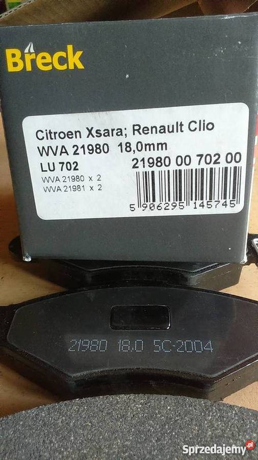 Klocki hamulcowe CITROEN RENAULT osobowe Ciechanów