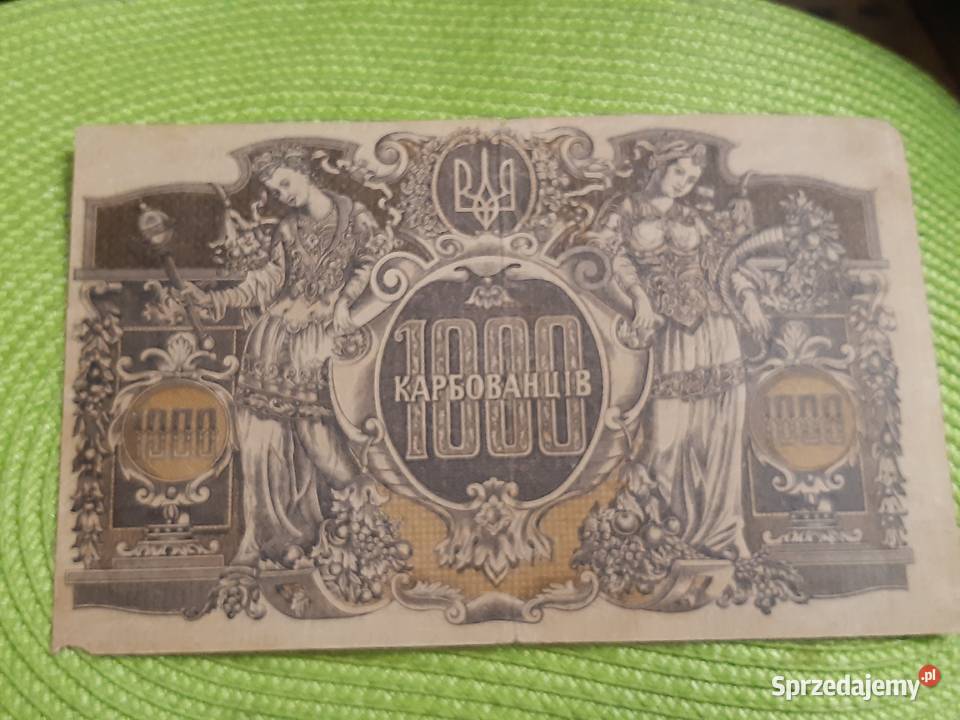 banknot Ukrainy 1000 karbowańców z 1920r Łomża