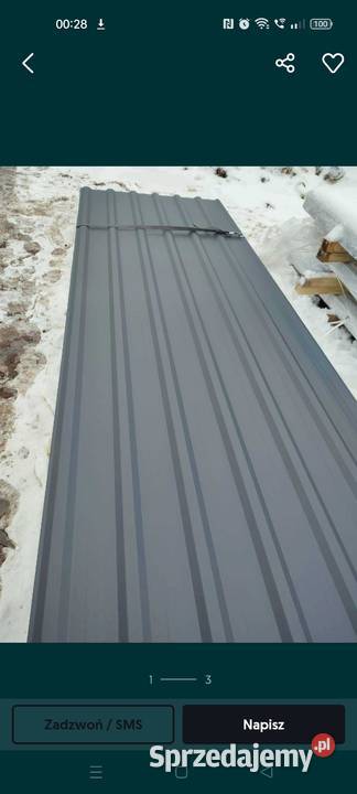 Blacha trapezowa t18 grafit kompletny dach 100m2 Mykanów