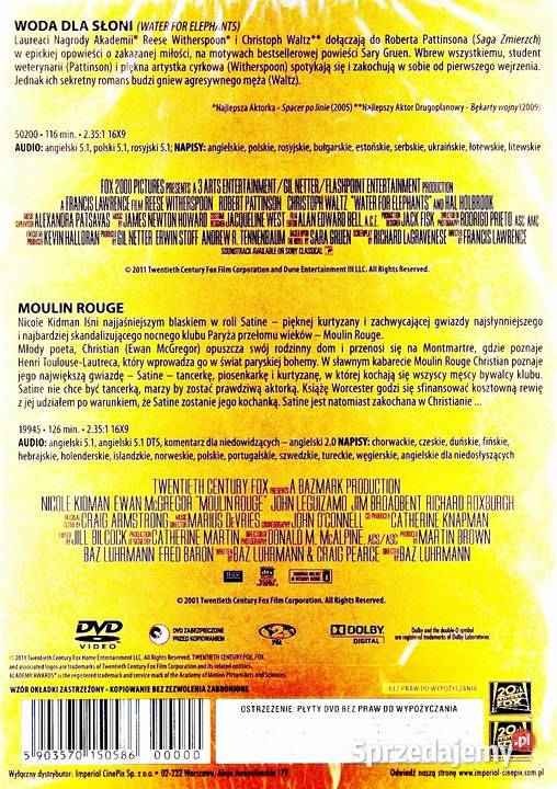 WODA SŁONI MOULIN ROUGE 2 DVD Filmy wielkopolskie