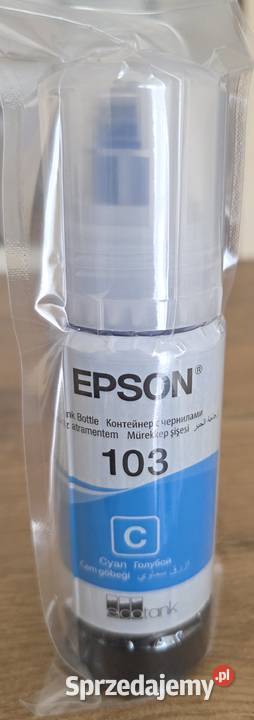 Nowy oryginalny tusz 103 do EPSON niebieski cyan Białystok