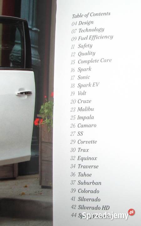 Chevrolet 2014 prospekt katalog pomorskie Kępice