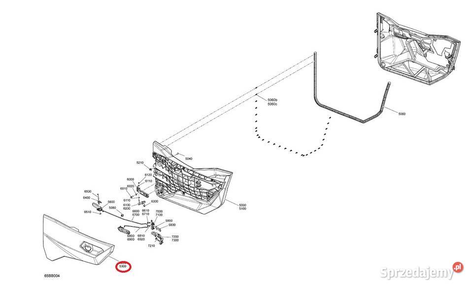 Panel drzwi prawy przód Octane Blue Canam Nowy Sącz