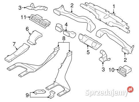Kanały powietrza Klimatyzacji Wloty Subaru Częstochowa