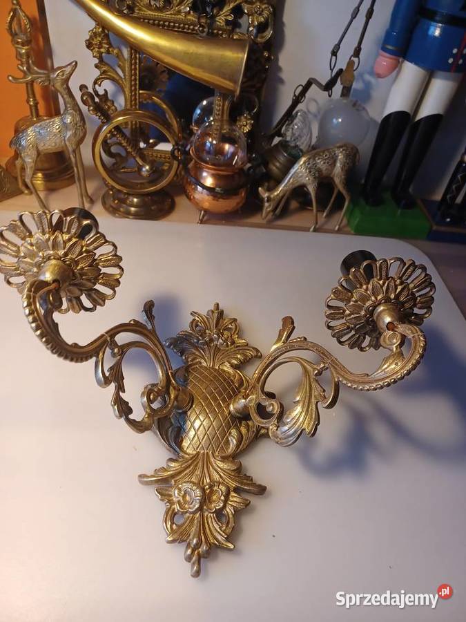 Piękny kinkiet mosiężny Poznań