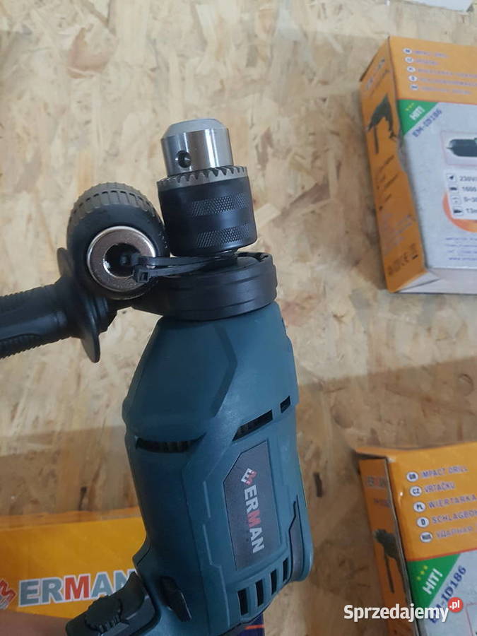 WIERTARKA udarowa 1600 W Erman 2 główki zNiemiec