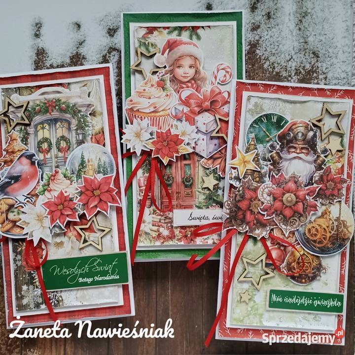 Kartka świąteczna hand made z kopertą