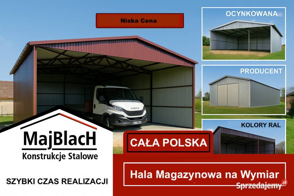 Garaż Brązowy kolory RAL Blaszak Zadaszenie Wejherowo