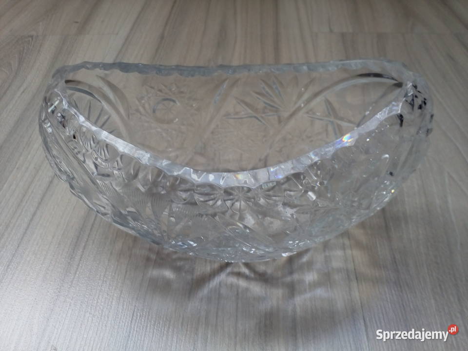 Kryształowa misa salaterka w kształcie łódki śląskie Knurów