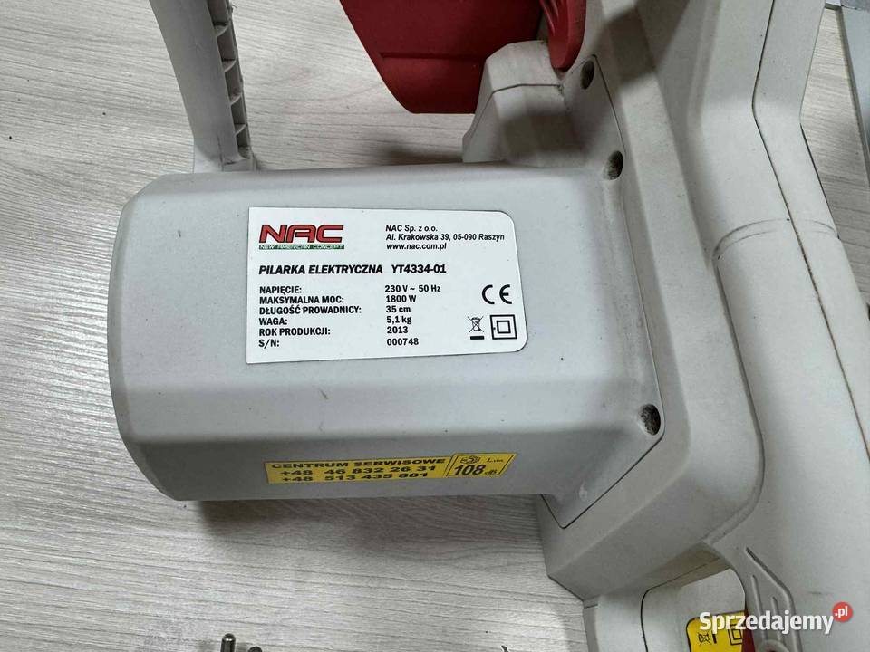 Piła elektryczna NAC pilarka łańcuchowa 1800W 35 Piły łańcuchowe Elbląg
