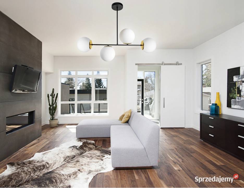 LAMPA WISZĄCA SUFITOWA 4 Kule szklana ŻYRANDOL Choroszcz