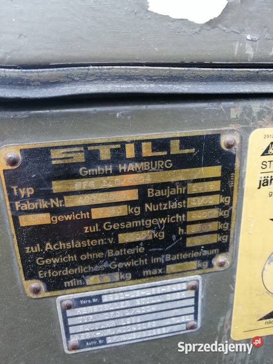 Wózek widłowy Still 4015t udźwigu Ostrzeszów