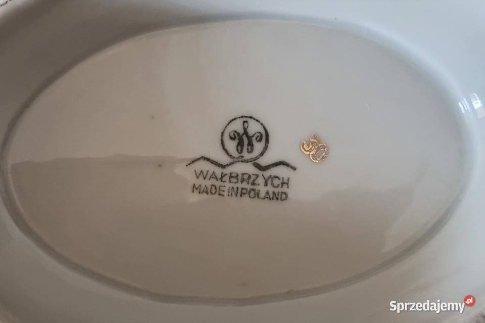 Porcelanowa sosjerka Wałbrzych art deco PRL Warszawa