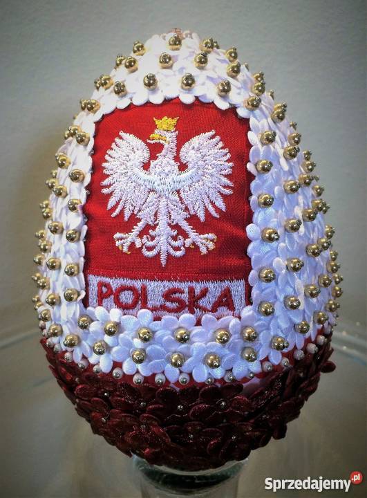 jajka wielkanocne zdobione cekinami Białystok