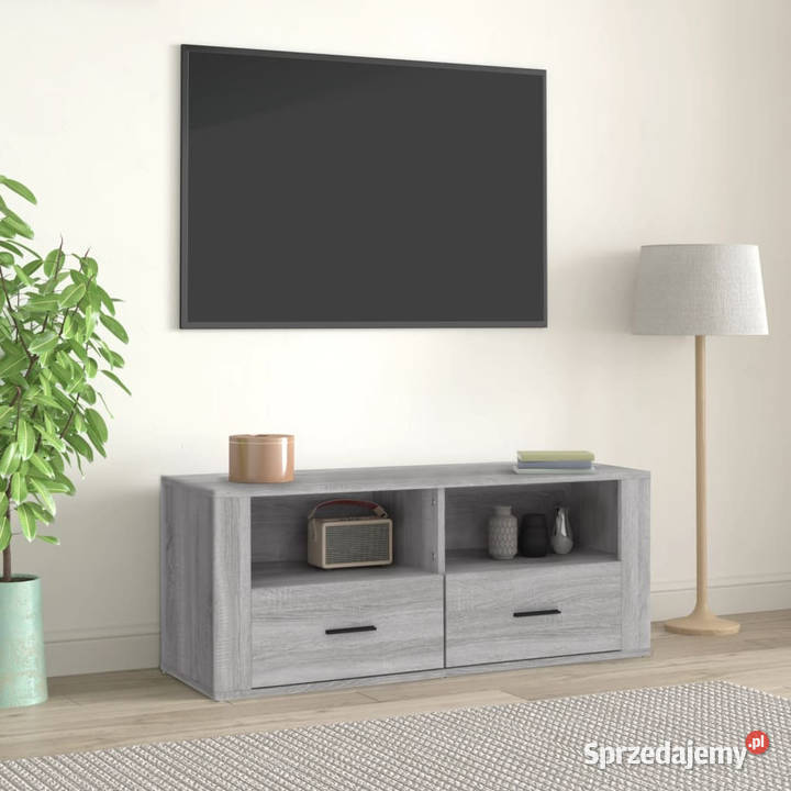 Szafka pod telewizor szary dąb sonoma 100x35x40 mazowieckie Warszawa