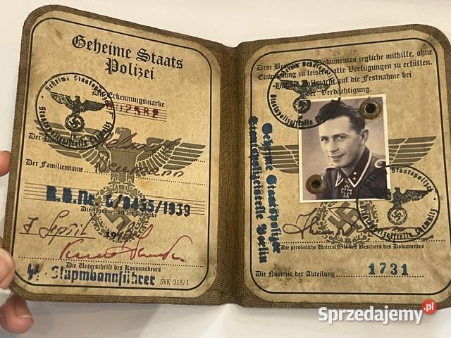 Niemiecka Legitymacja wojskowa Kraków