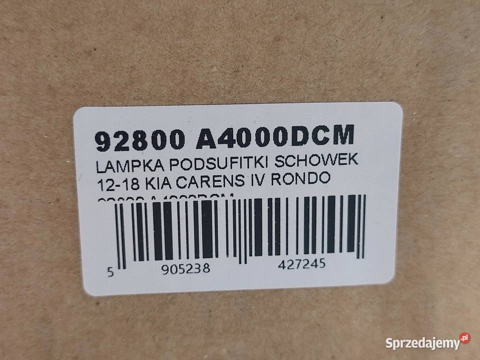 LAMPKA PODSUFITKI KIA CARENS IV AT S 20142017