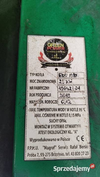 Piec na ekogroszek 23 kW firmy Berski Łódź
