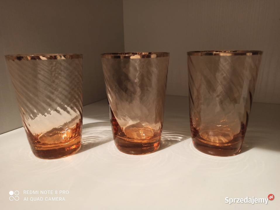 Szklanki łososiowe PRL podlaskie Warpechy Stare