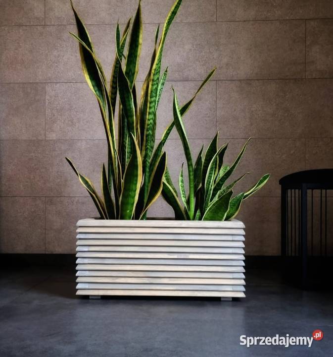 Donica drewniana podłużna 3D donica nowoczesna Kalety