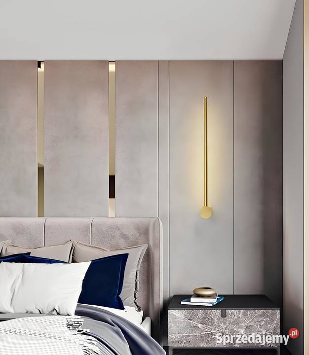 Kinkiet liniowy Polonez 600mm złoty LED Warszawa